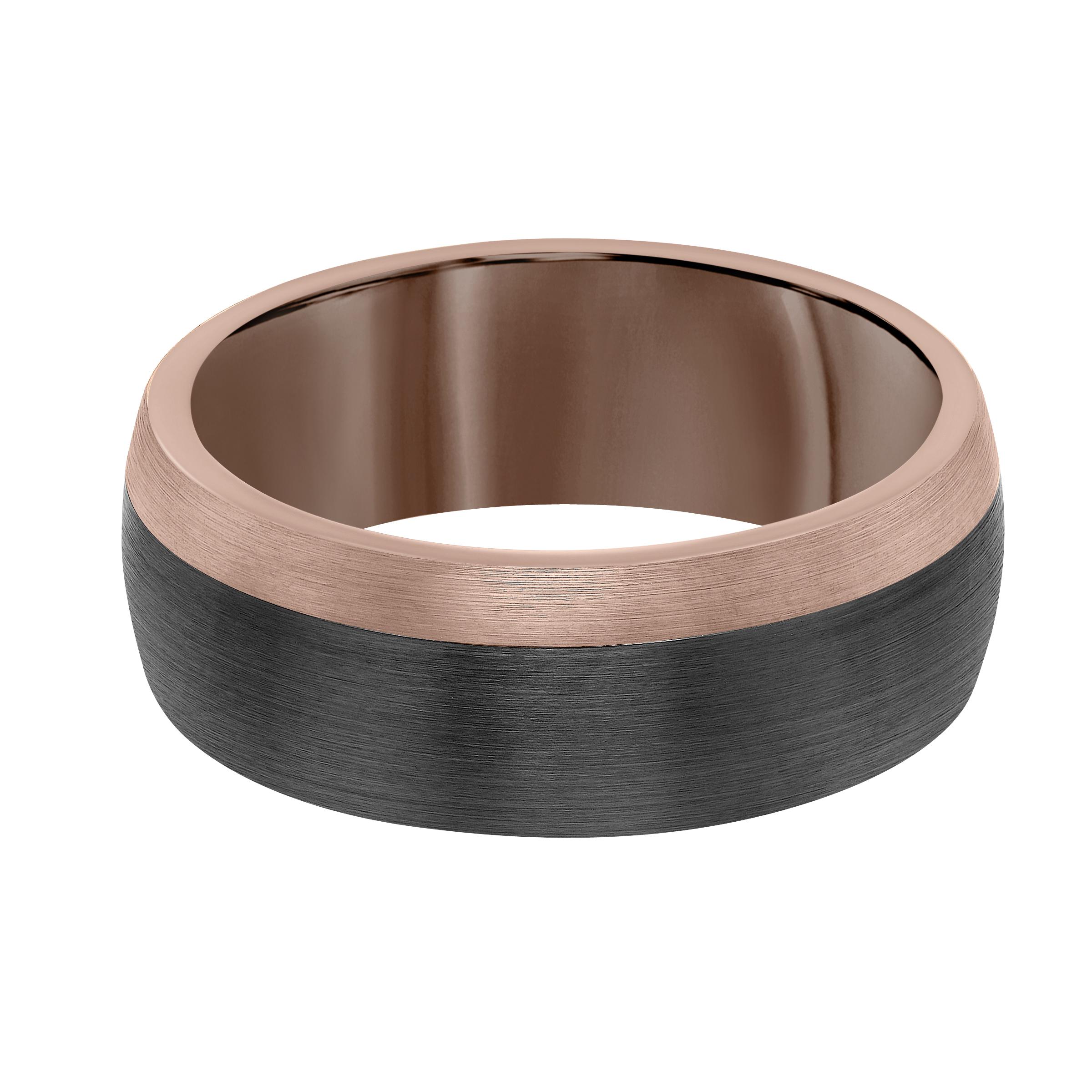 Gents 8mm Espresso Tungsten Carbide Ring
