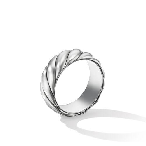 David Yurman Sculpted Cable Contour Band Ring in Sterling Silver