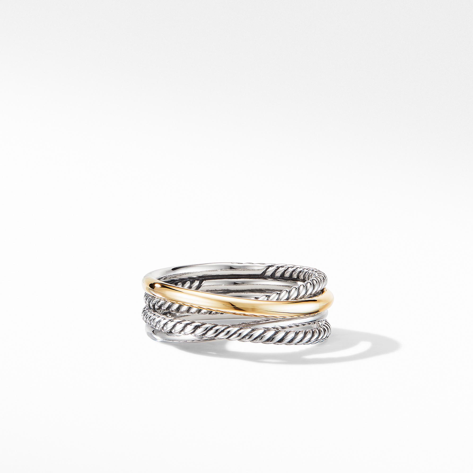 Crossover Narrow Ring with 18K Yellow Gold_2