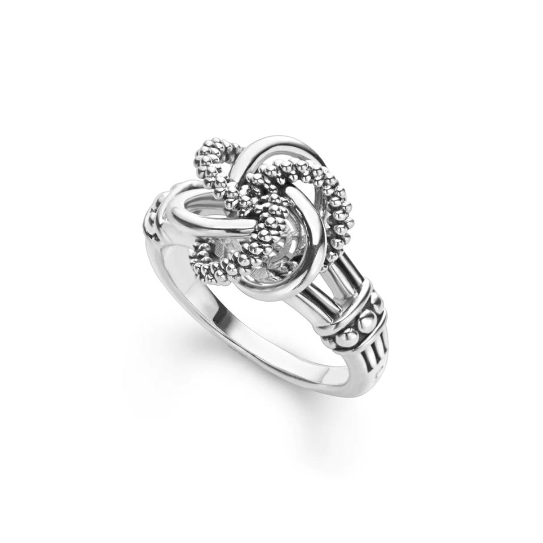 Lagos Love Knot Silver Love Ring 0