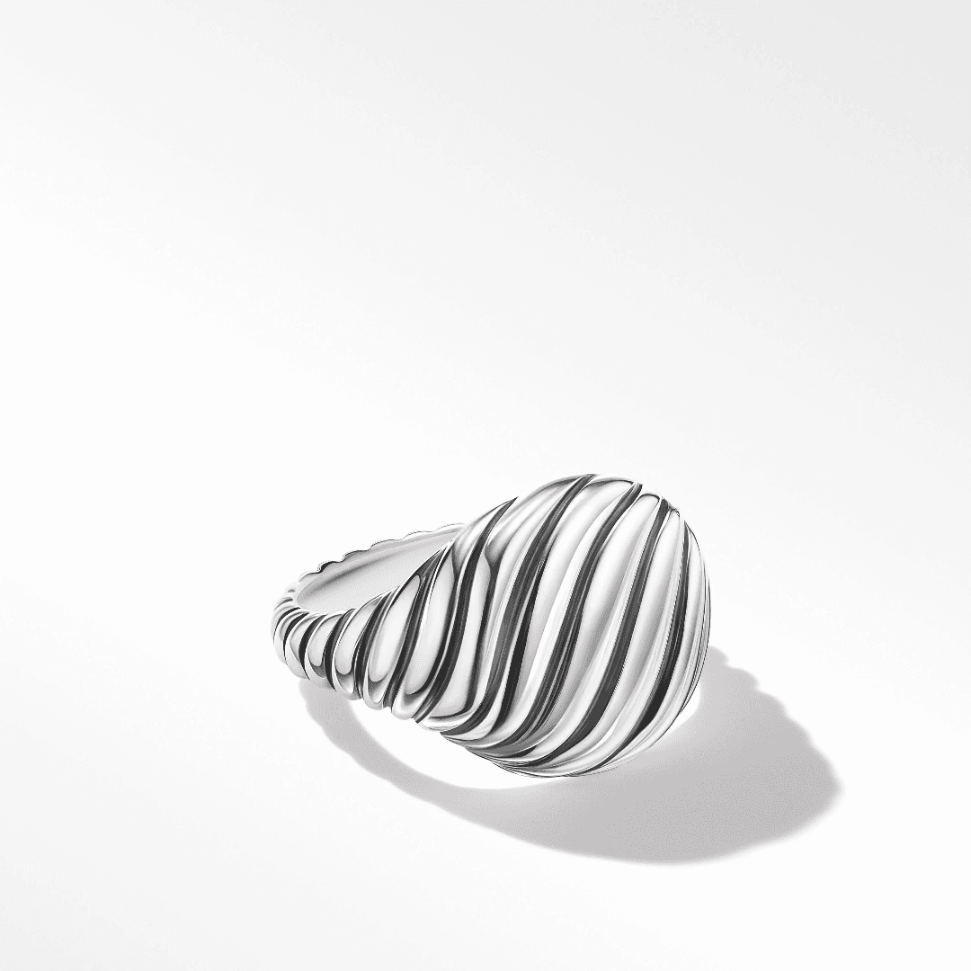 David Yurman Sculpted Cable Sterling Silver Ring, size 6