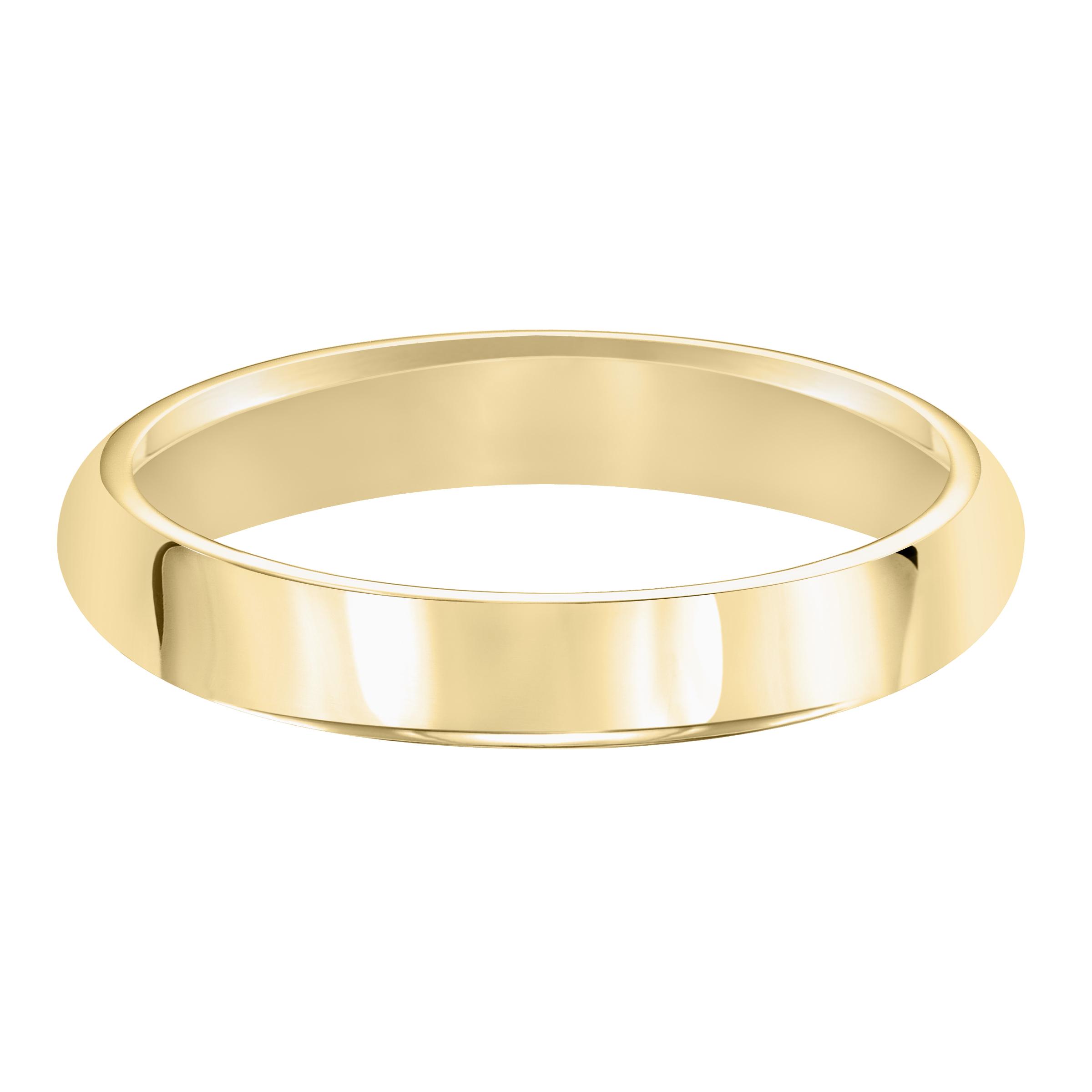 14k Yellow Gold 4mm Domed Wedding Band 0