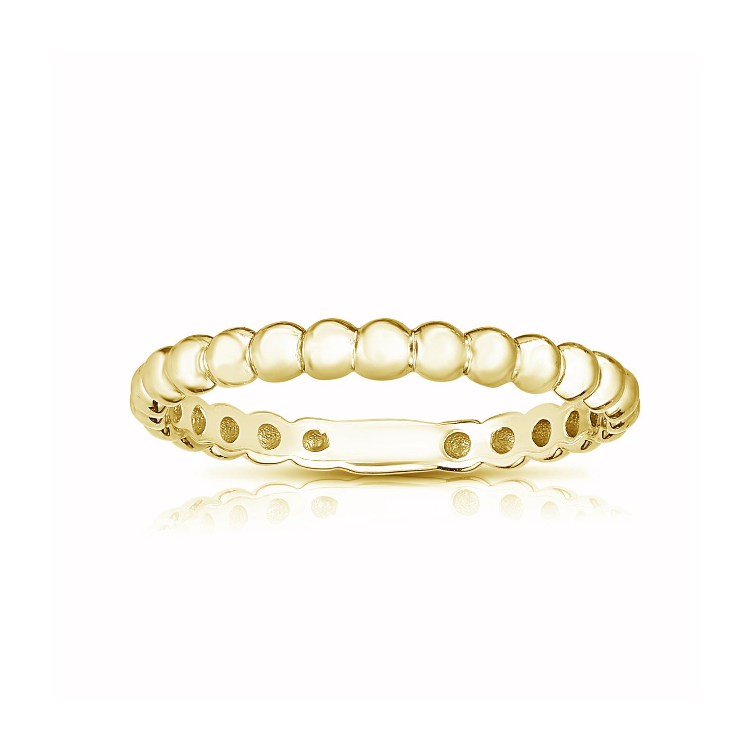 Yellow Gold 2.5mm Beaded Eternity Band