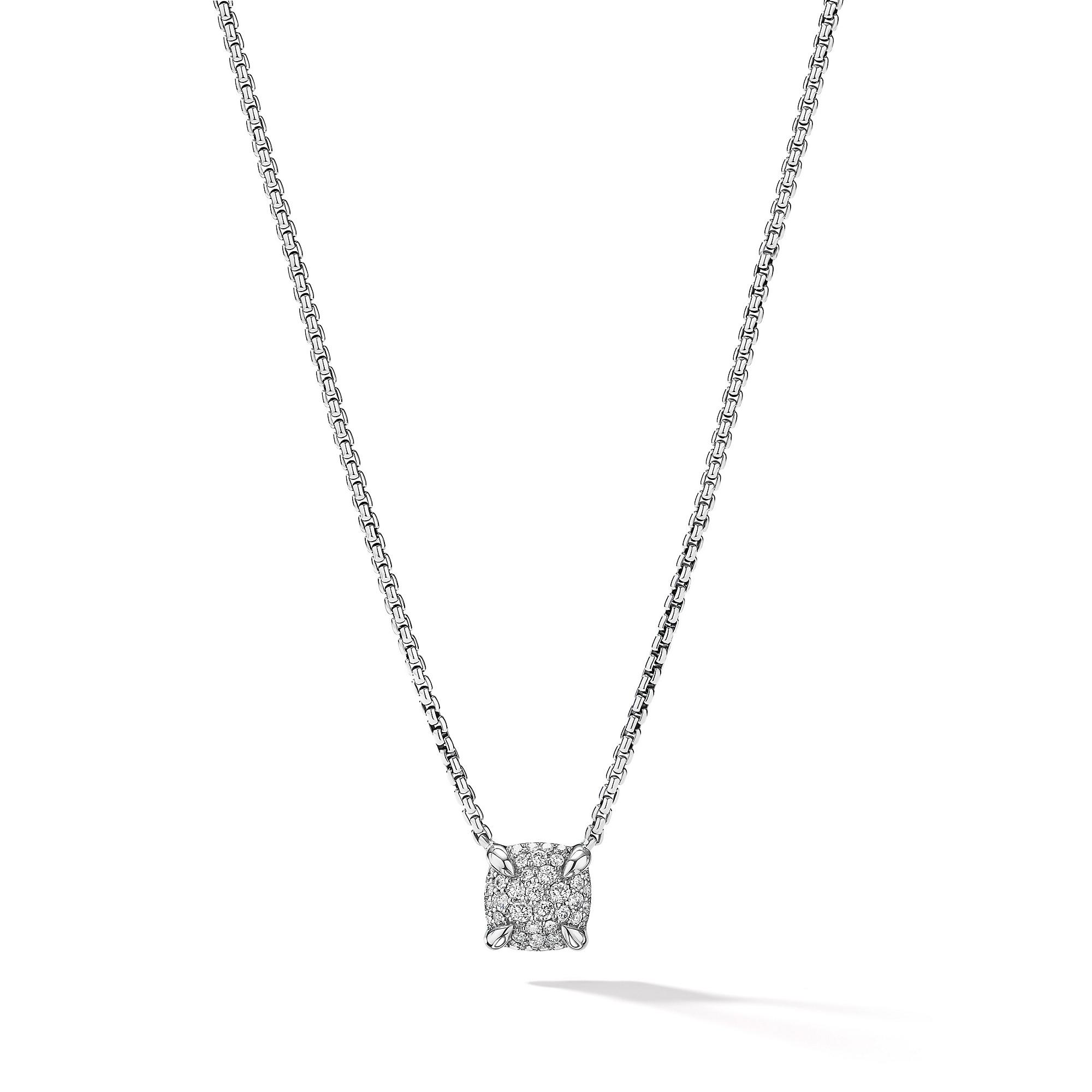 David Yurman Petite Chatelaine Pendant Necklace with Full Pave Diamonds