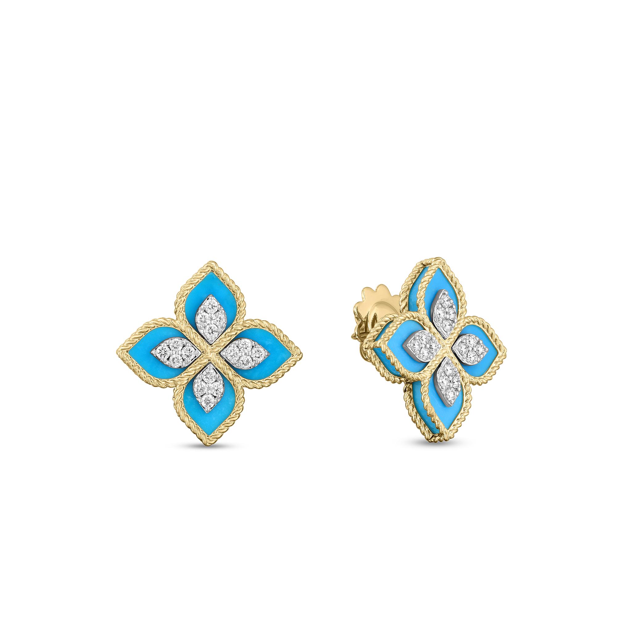 Roberto Coin Venetian Princess Turquoise Stud Earrings 0