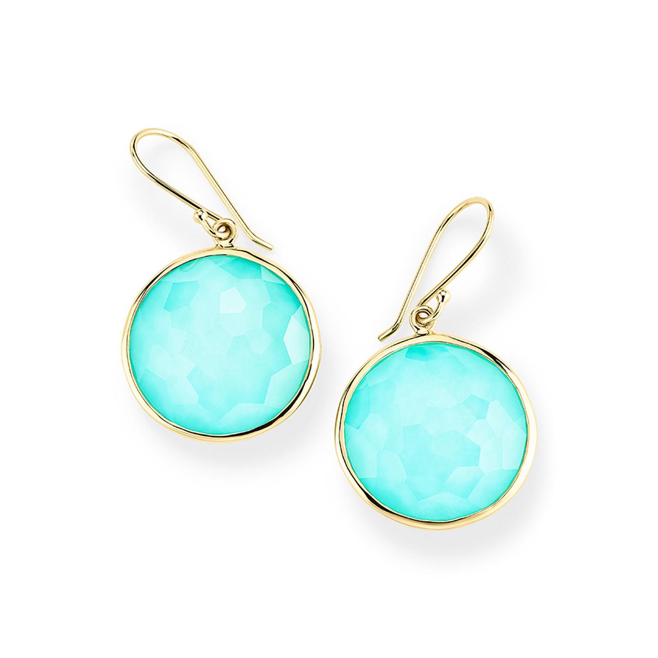Ippolita Lollipop Turquoise Drop Earrings in 18k Gold