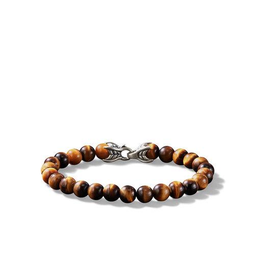 David Yurman Men's 8mm Spiritual Beads Bracelet with Tiger's Eye, 7.5 inches