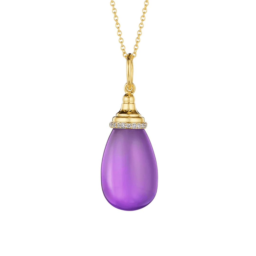 Syna Small Mogul Drop Necklace with Amethyst