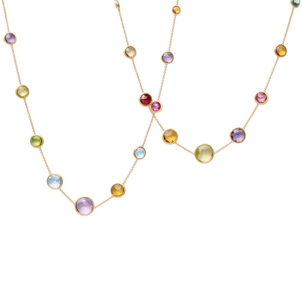 Marco Bicego Jaipur Color Collection 18K Yellow Gold Mixed Gemstone Long Necklace