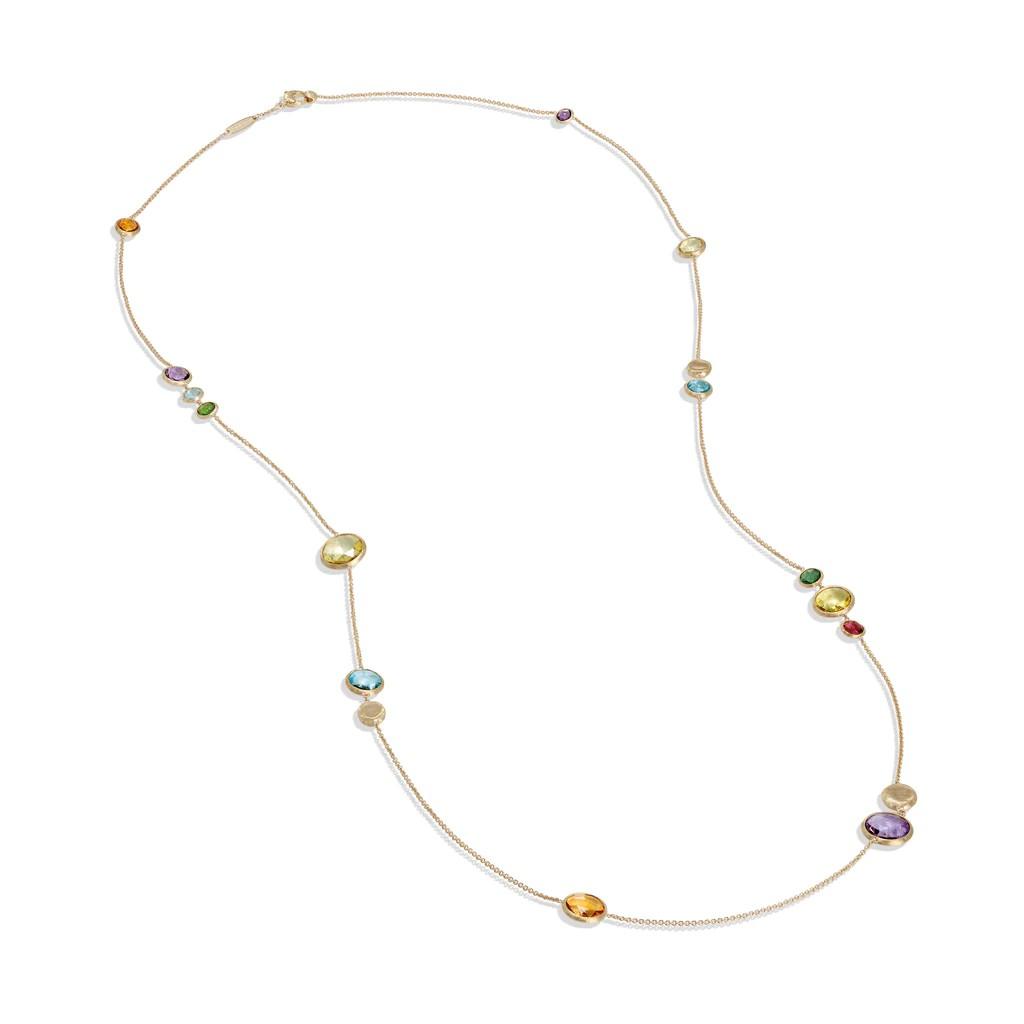 Marco Bicego Jaipur Color Collection 18K Yellow Gold 36 inches Mixed Gemstone Necklace