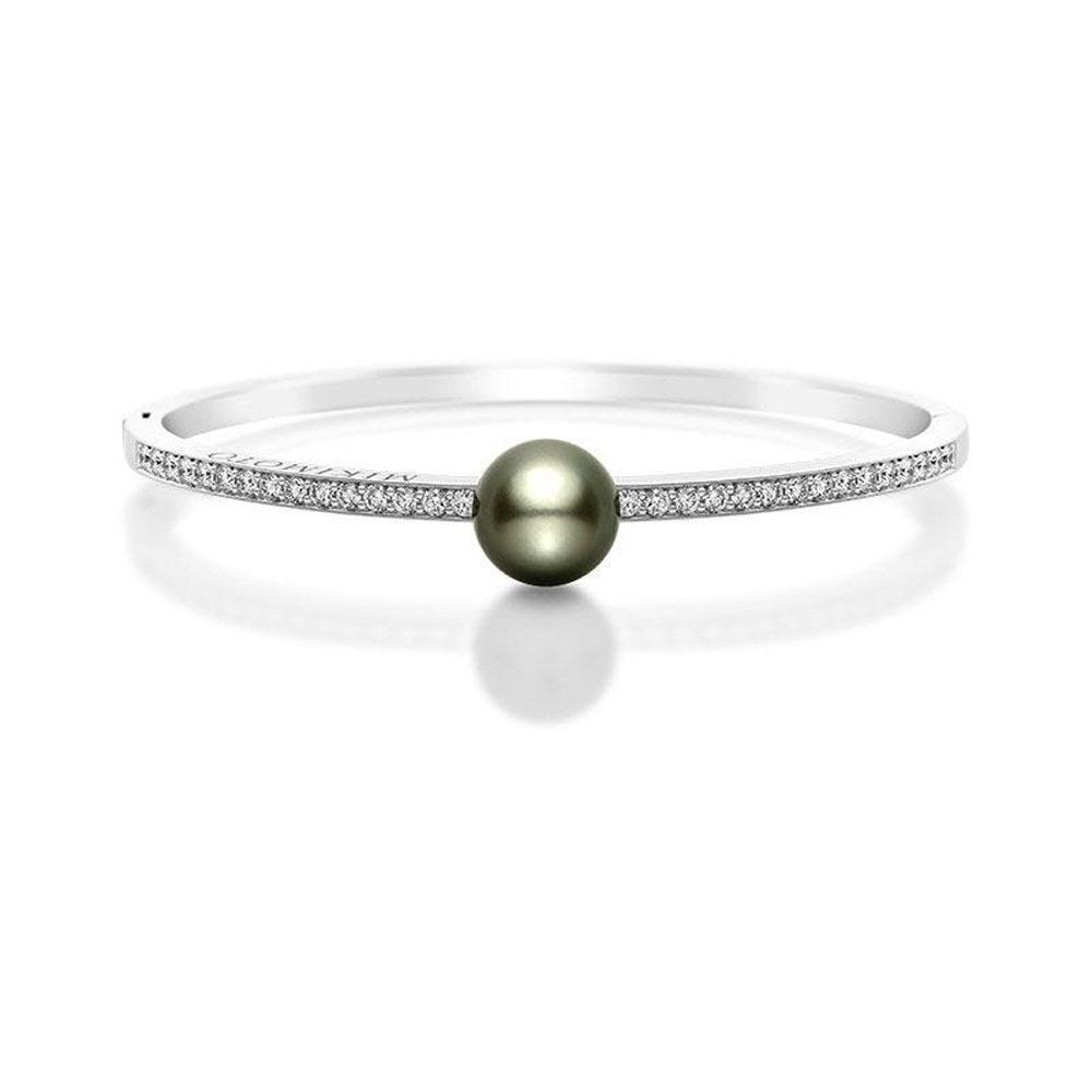 Mikimoto Classic Black South Sea Cultured Pearl and Diamond Bracelet