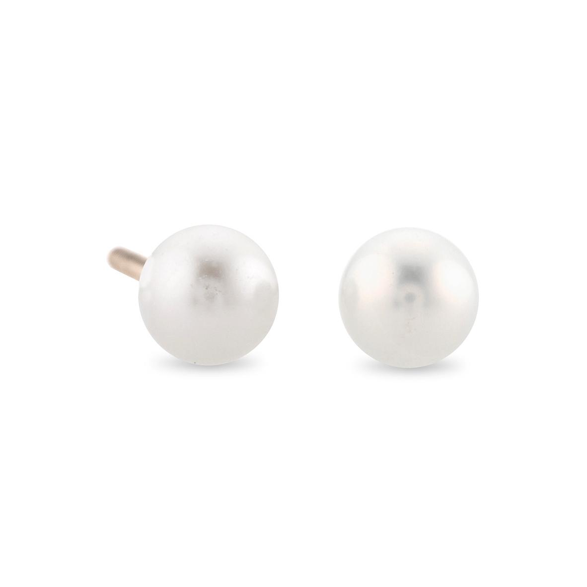 Child's 14k Yellow Gold Pearl Stud Earrings, 4mm 0