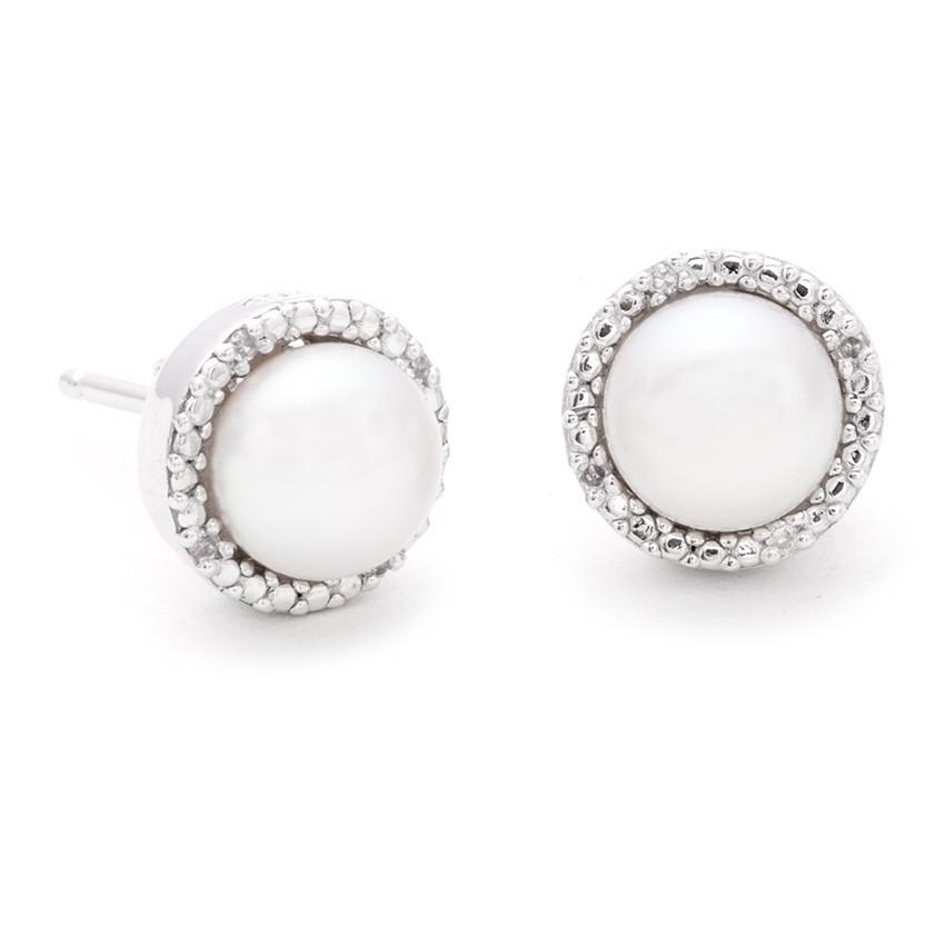 Pearl & Diamond Sterling Silver Earrings_2