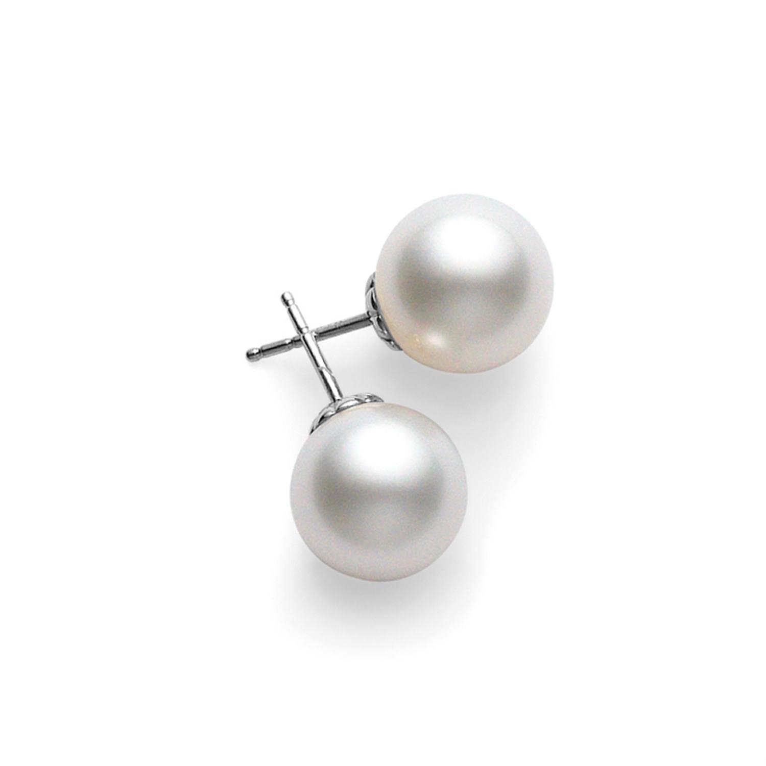 Mikimoto 5.5-5mm White Pearl Stud Earrings