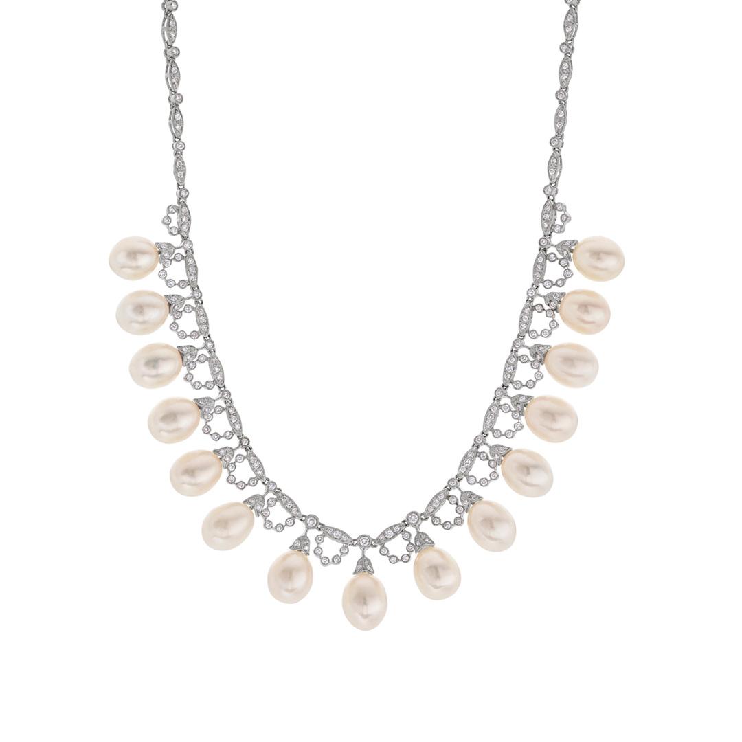 Estate Collection Pearl Festoon Necklace