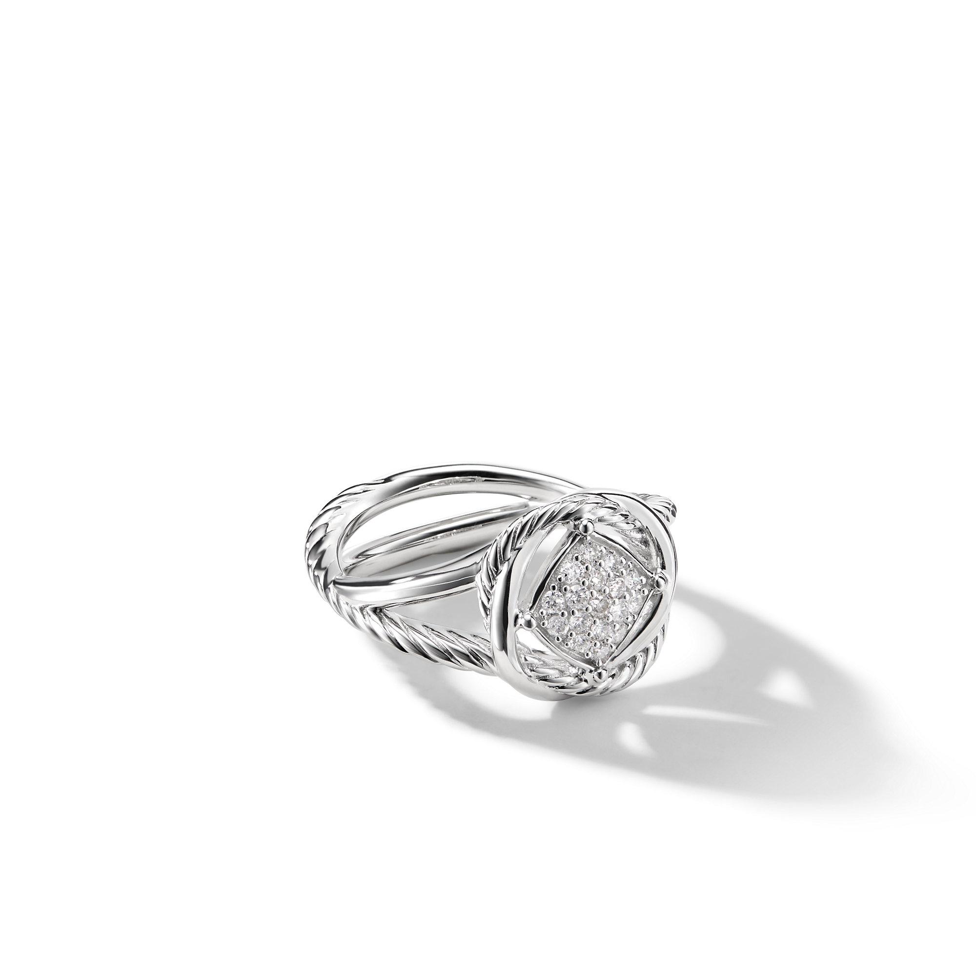 David Yurman Infinity Ring with Diamonds, size 6