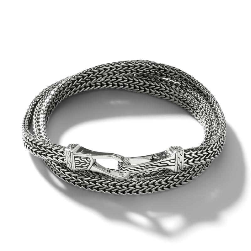 John Hardy Rata Chain Triple Wrap Bracelet, Size Large