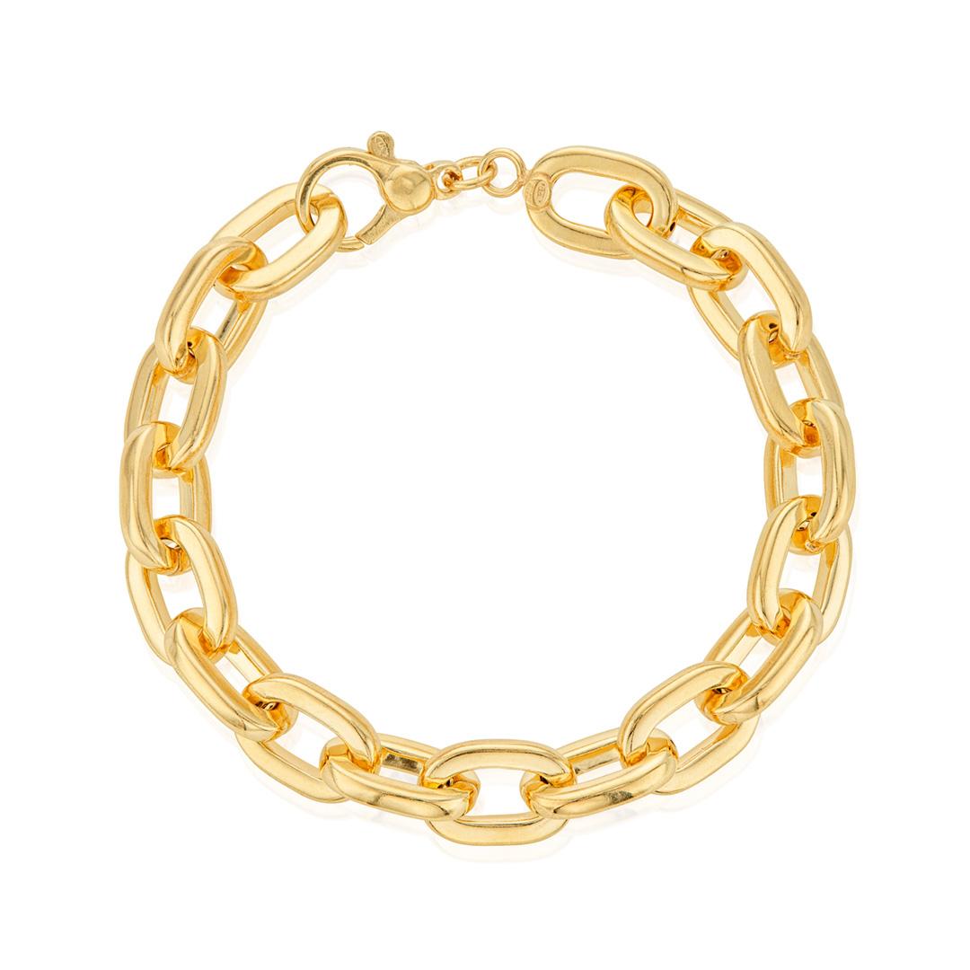 Yellow Gold Plated Chunky Chain Bracelet