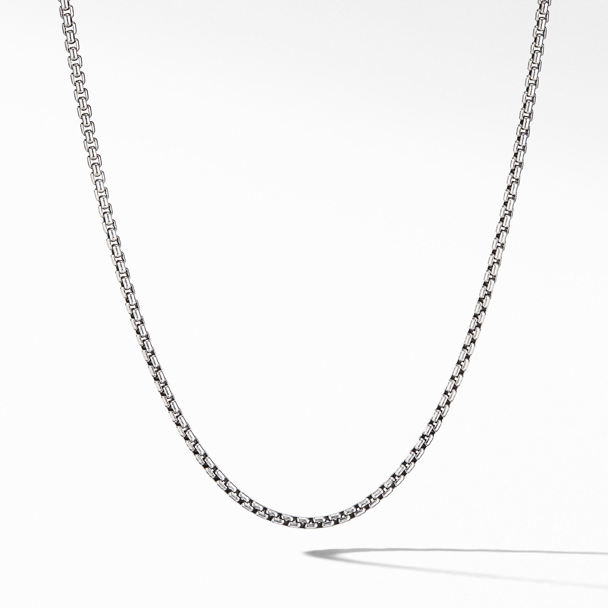 David Yurman Men's small Box Chain Necklace in Sterling Silver, 22 inches