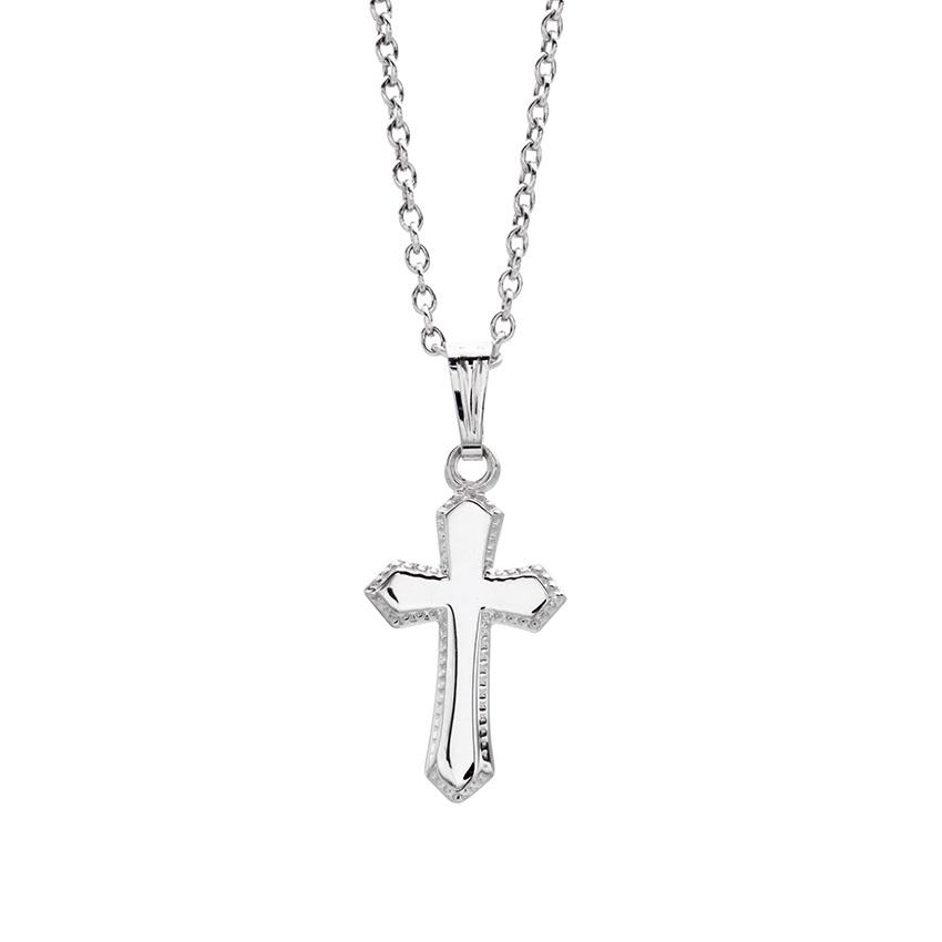 Child's Sterling Silver Cross Necklace 0