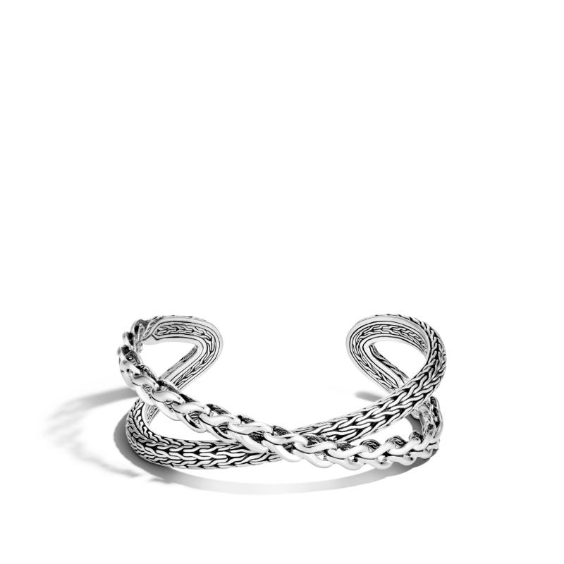 John Hardy Classic Chain Asli Crossover Cuff Bracelet