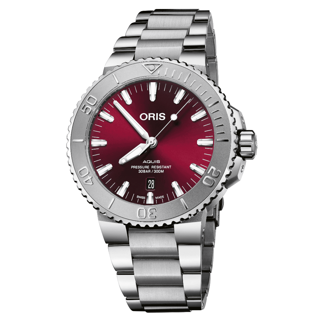 Oris Aquis Date Relief with Red Dial, 43.5mm