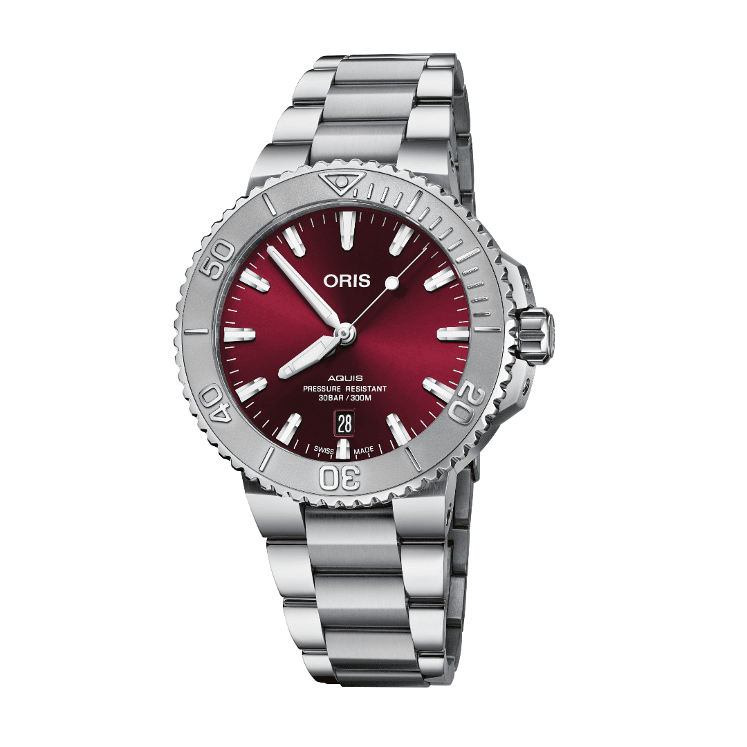 Oris Aquis Date Relief with Red Dial, 41.5mm