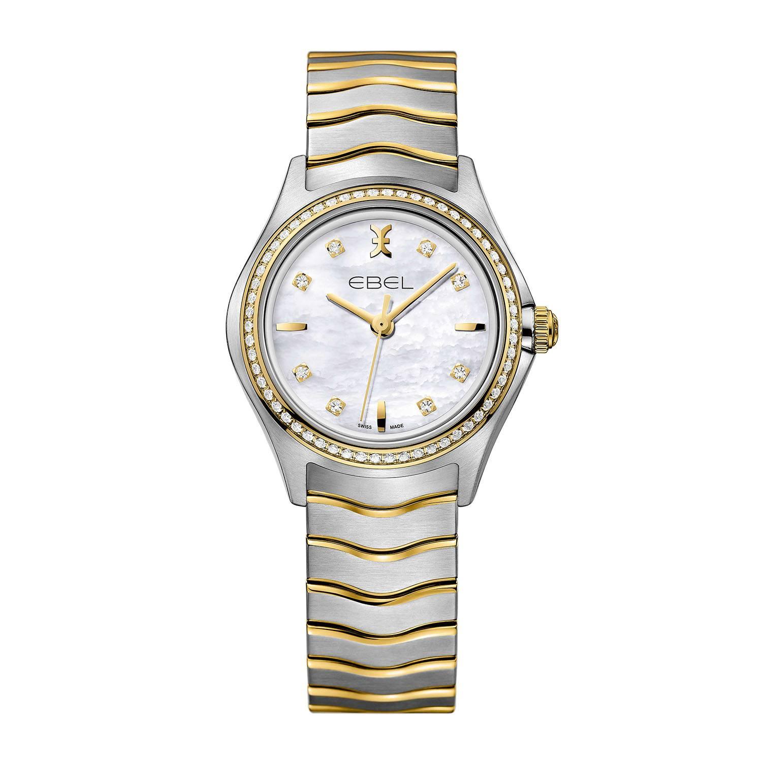Ebel Wave Ladies Watch with Mother of Pearl Dial and Diamond Case