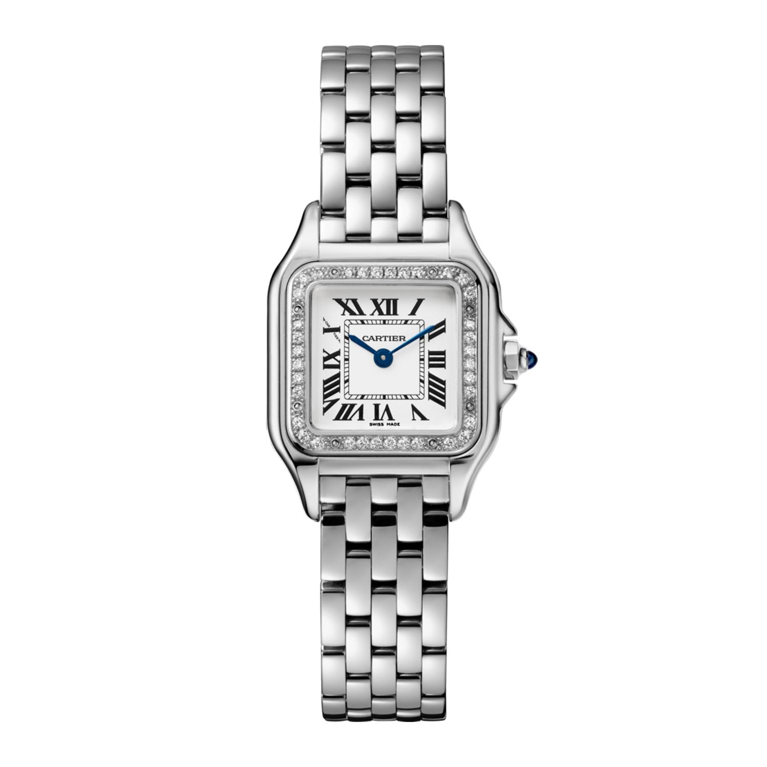 Panthere De Cartier Watch with Diamond Case, small model