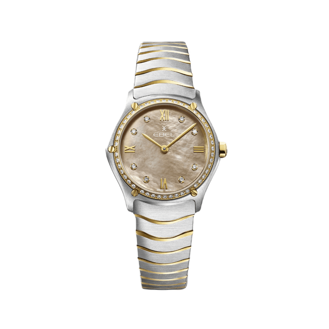 Ebel Sport Classic Ladies Watch with Pastel Praline Mother of Pearl Dial and Diamond Case