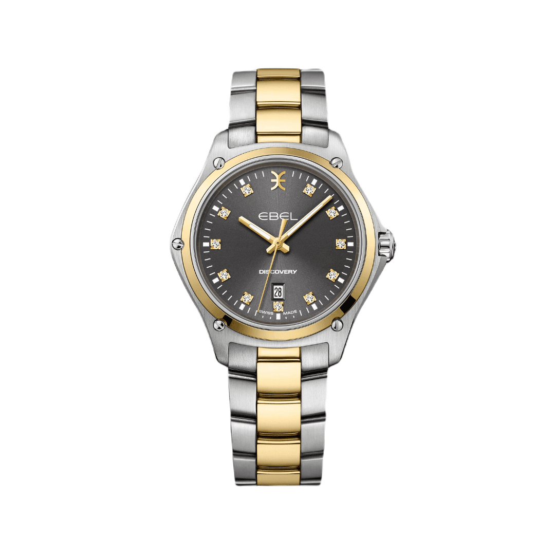 Ebel Discovery Two- Tone Ladies Watch with Anthracite Dial