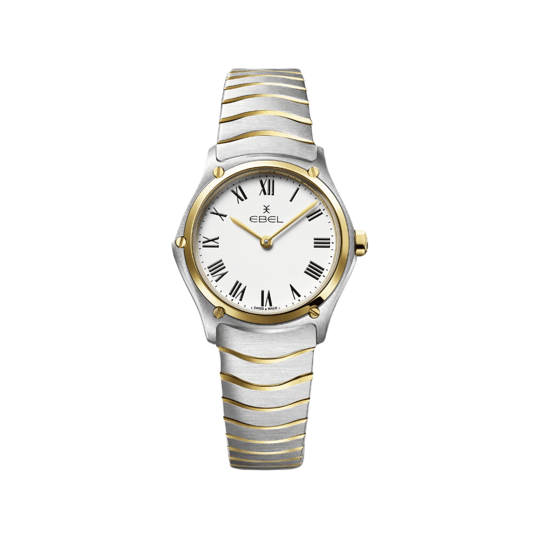Ebel Sport Classic Ladies Watch with White Dial and Yellow Gold