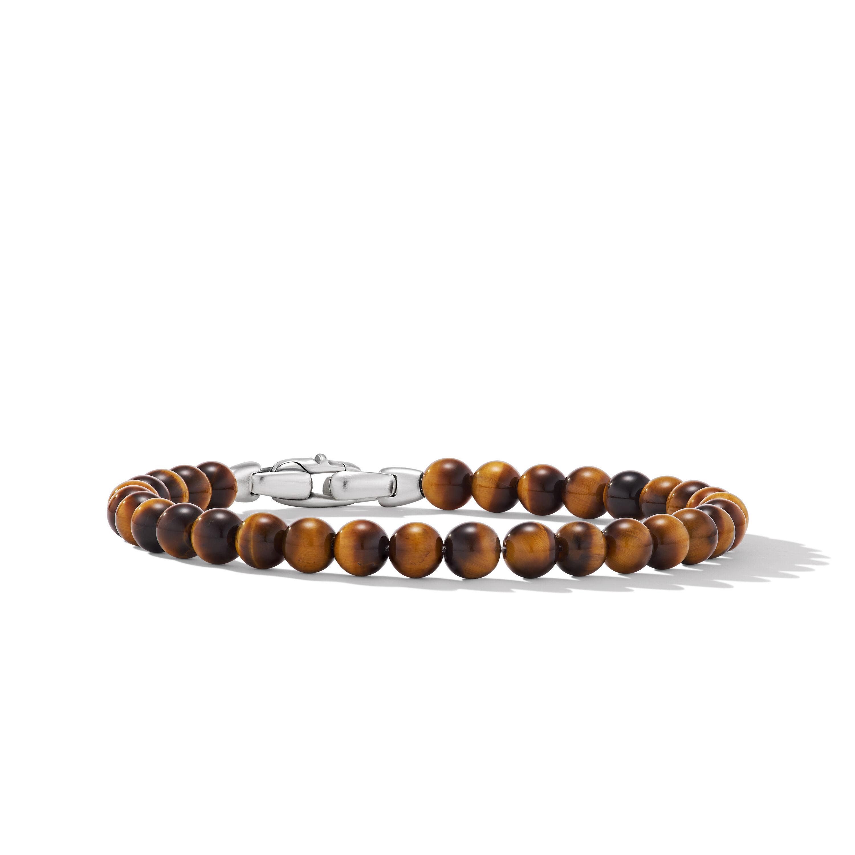 David Yurman Men's 6mm Spiritual Beads Bracelet with Tiger's Eye