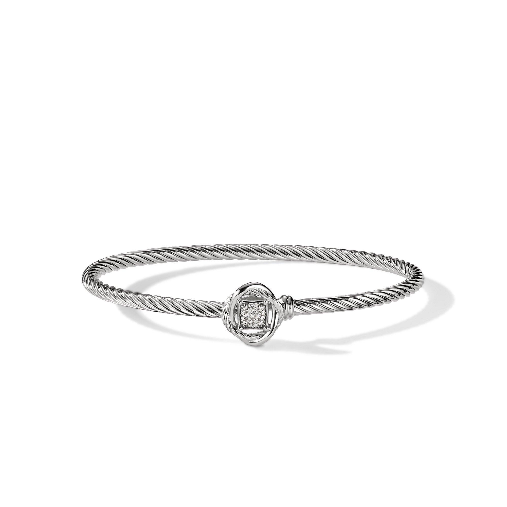 David Yurman Infinity Bracelet with Diamonds, size medium