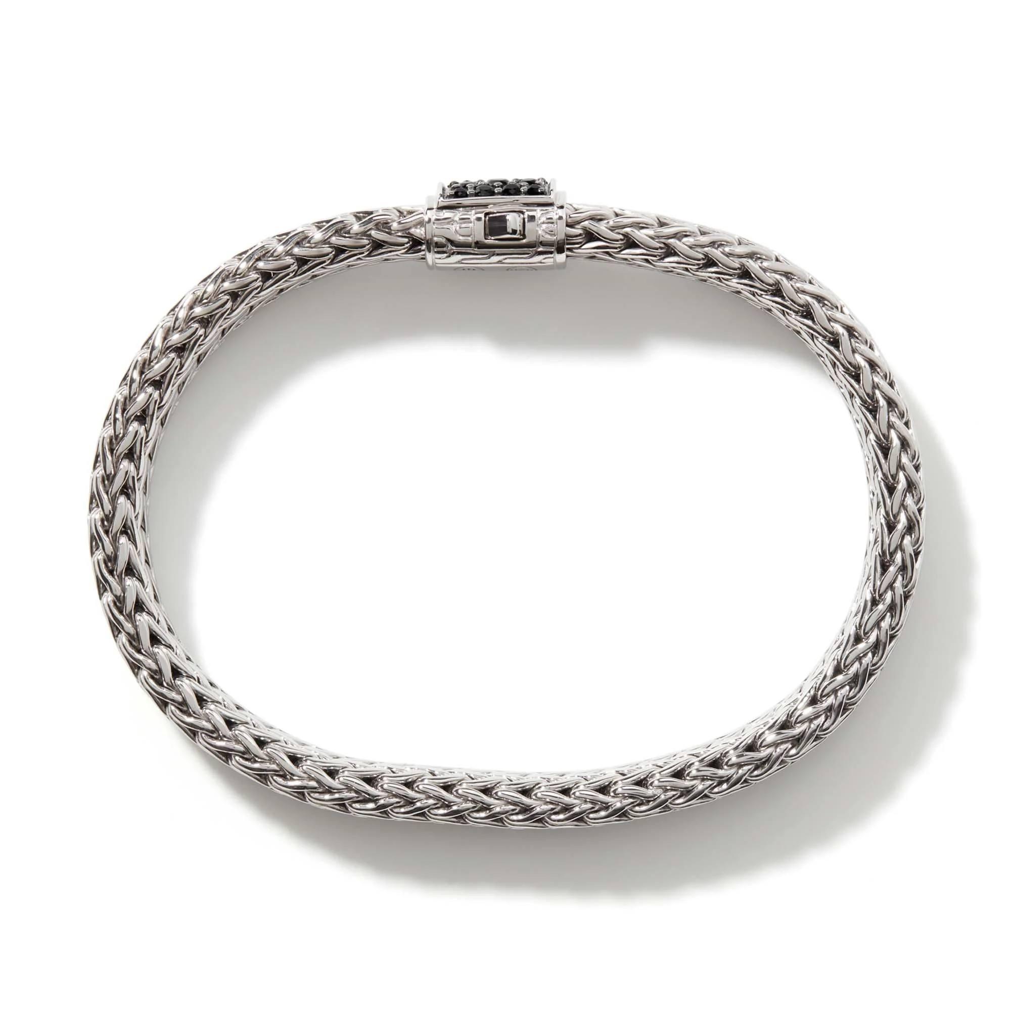 John Hardy Medium Chain Bracelet with Pave Black Sapphires 3