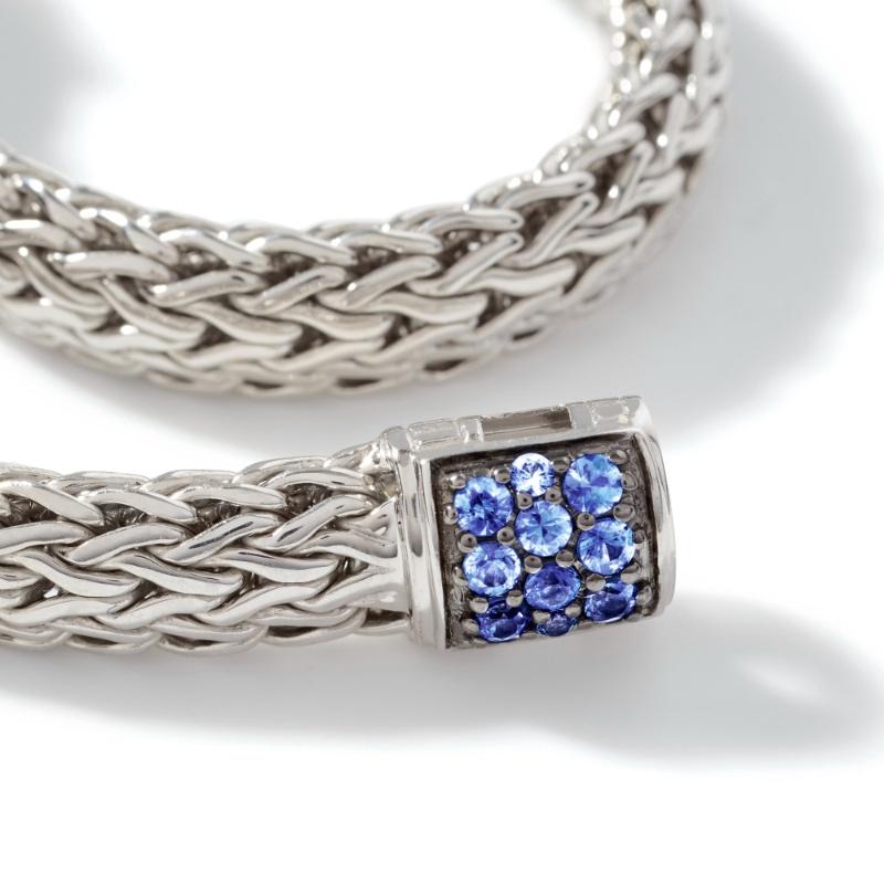 John Hardy Woven 6.5mm Chain Bracelet with Blue Sapphires 2