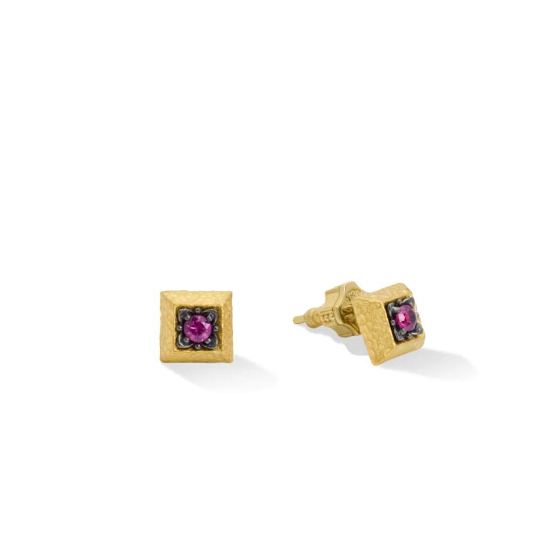 Konstantino Callas Collection 18k Gold Ruby Earrings