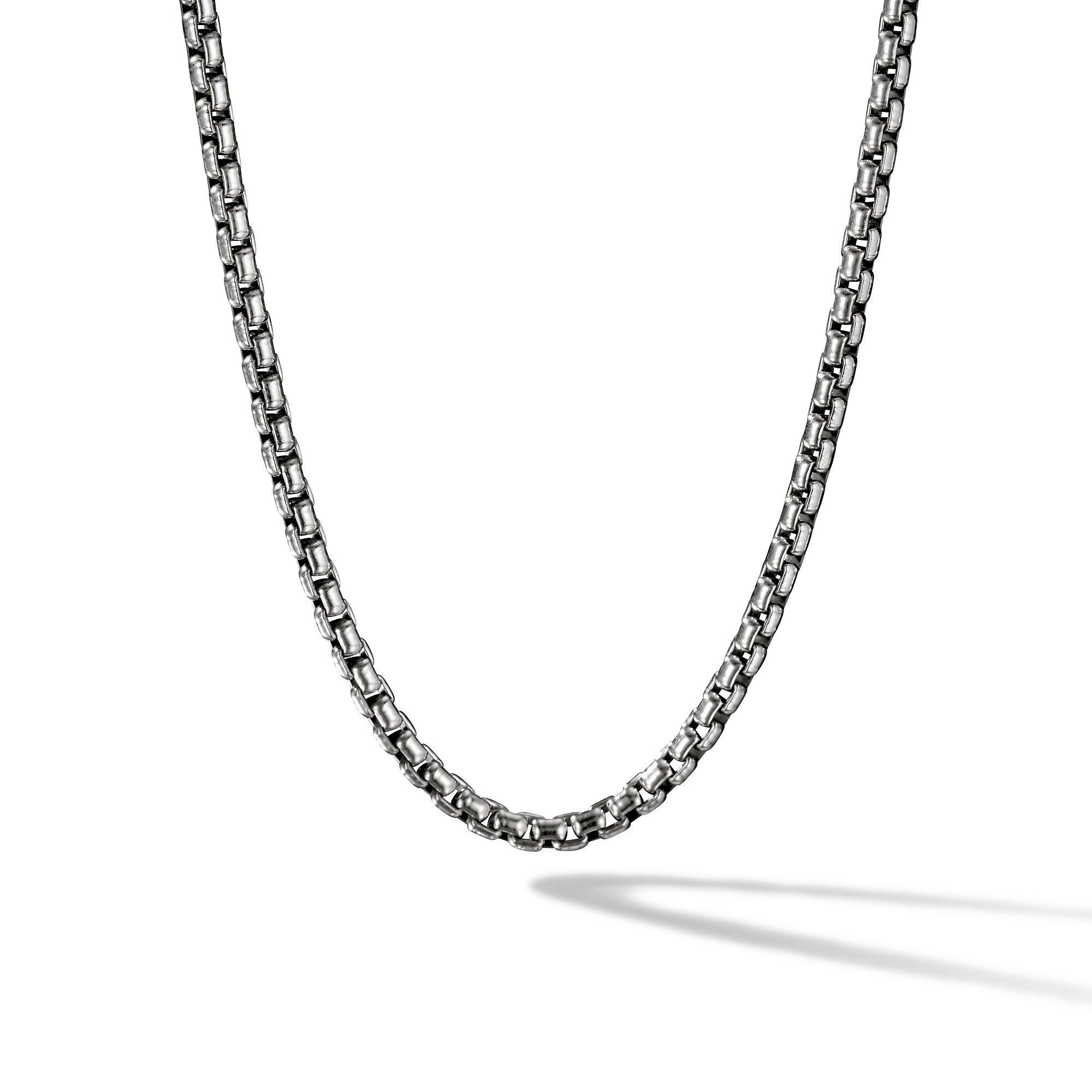 David Yurman Men's 3.6mm Box Chain Necklace in Sterling Silver, 20 inches