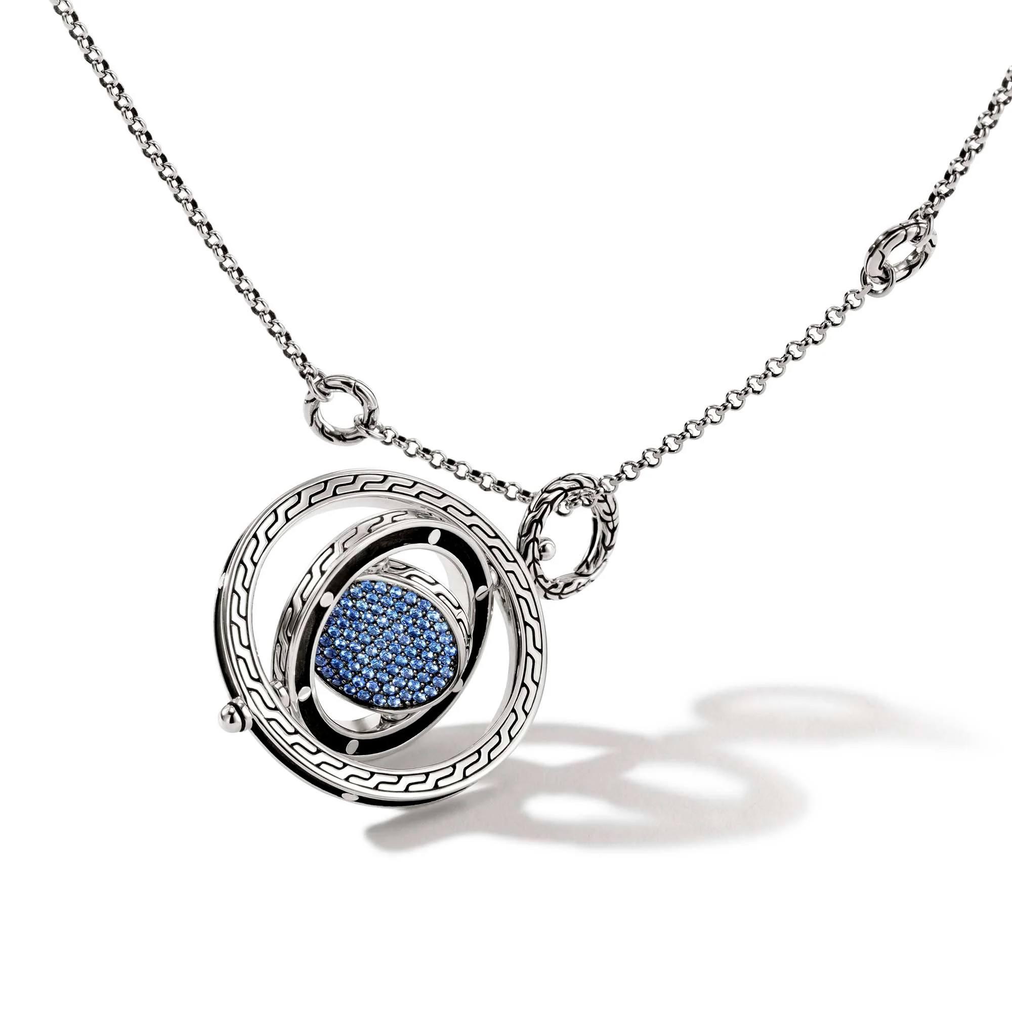 John Hardy Moon Door Blue Sapphire Pendant Necklace 1