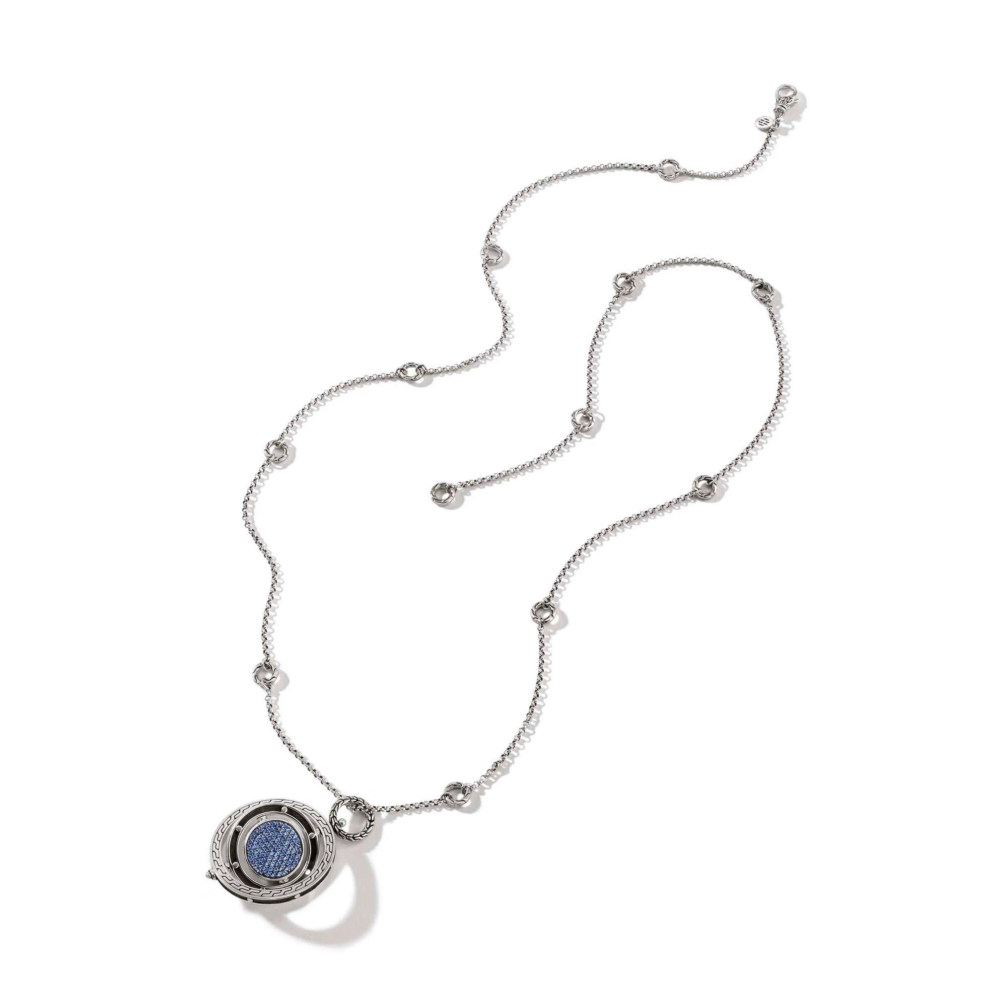 John Hardy Moon Door Blue Sapphire Pendant Necklace 2