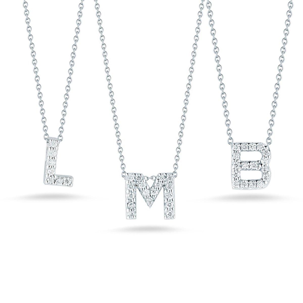 Roberto Coin Love Letter Diamond Initial Necklace
