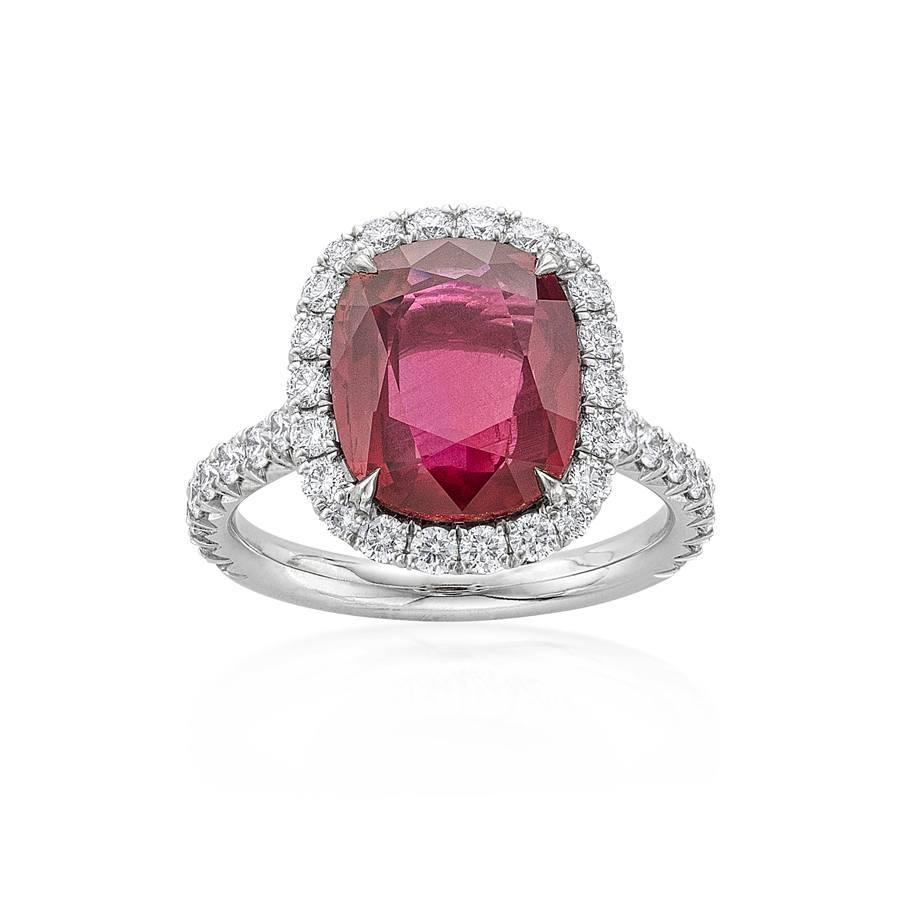 5.21 CTW Ruby and Diamond Ring 1