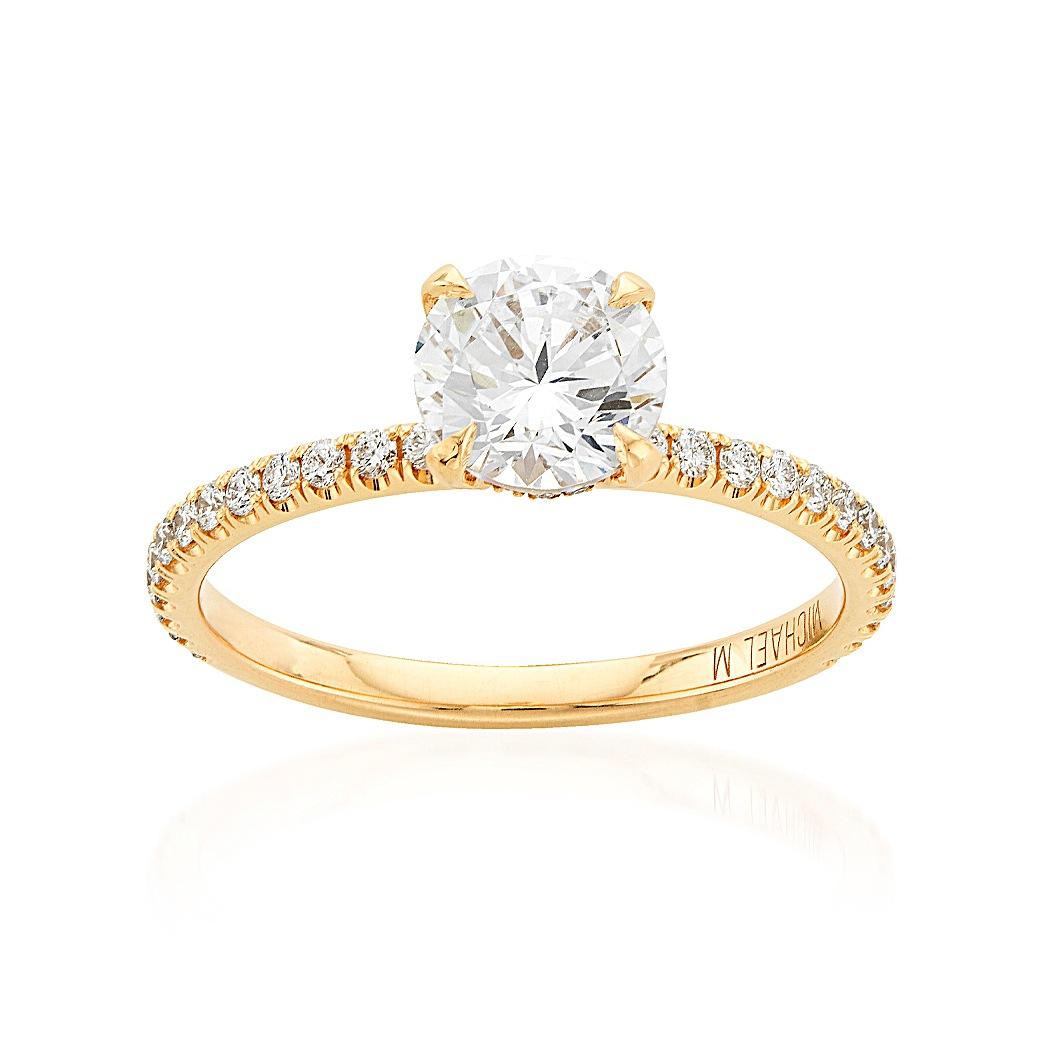 Rose Gold & Round Diamond Engagement Ring Setting