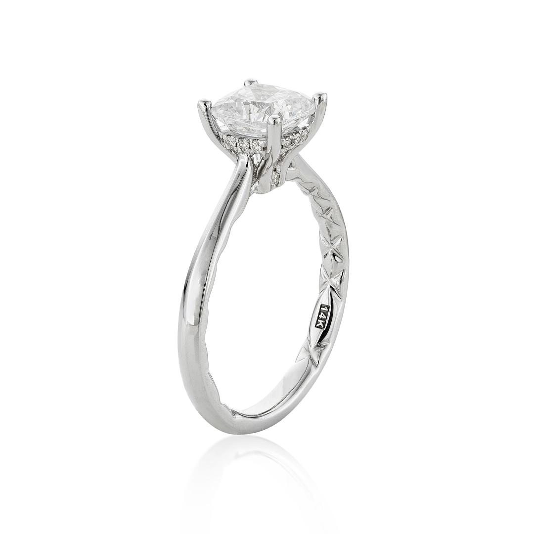 Pave Diamond Semi-Mount Engagement Ring 1