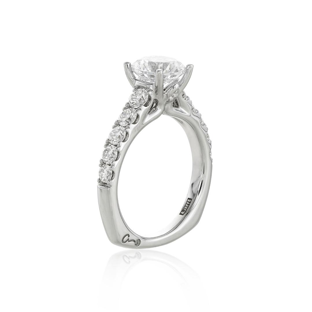A. Jaffe Semi-Mount Engagement Ring with Diamonds 1