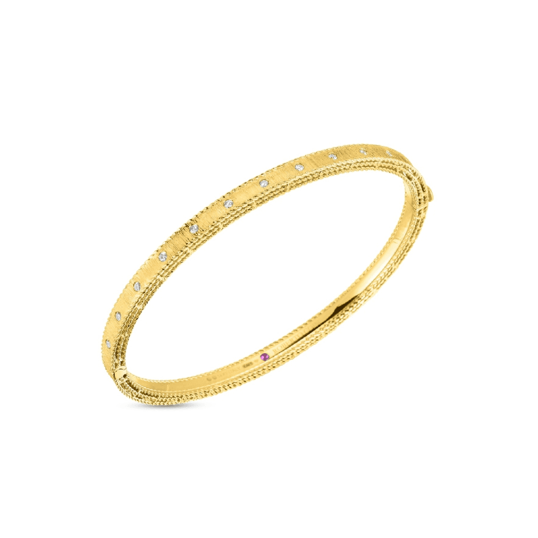 Roberto Coin 18K Yellow Gold Princess Diamond Bangle Bracelet