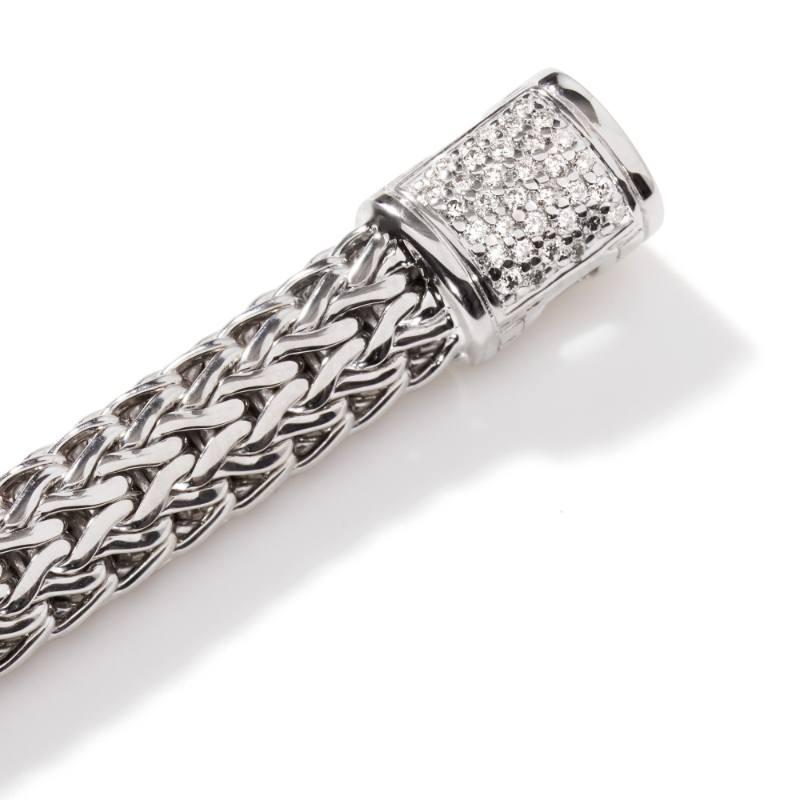 John Hardy Woven 6.5mm Chain Bracelet with Diamonds 1