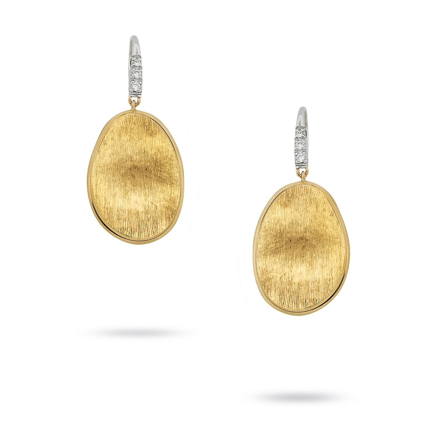 Marco Bicego Lunaria Diamond Accented Petal Drop Earrings