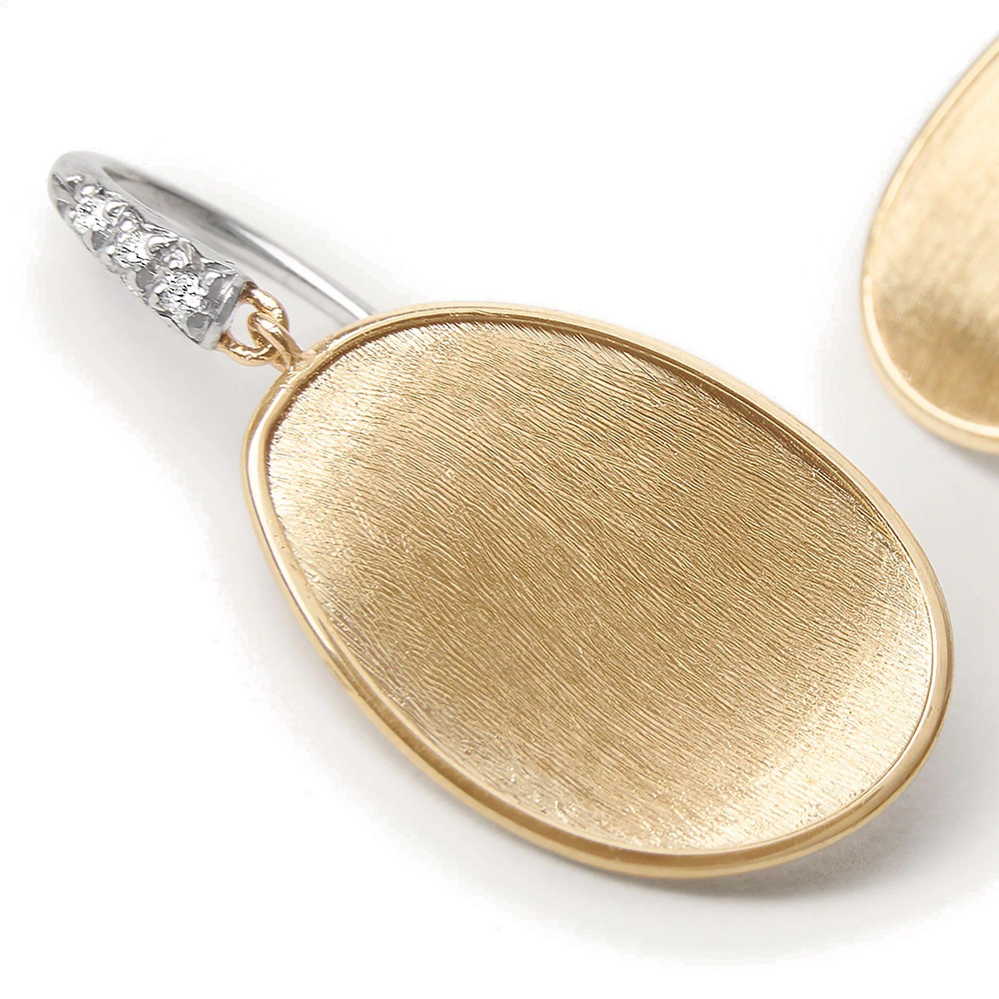 Marco Bicego Lunaria Diamond Accented Petal Drop Earrings 2