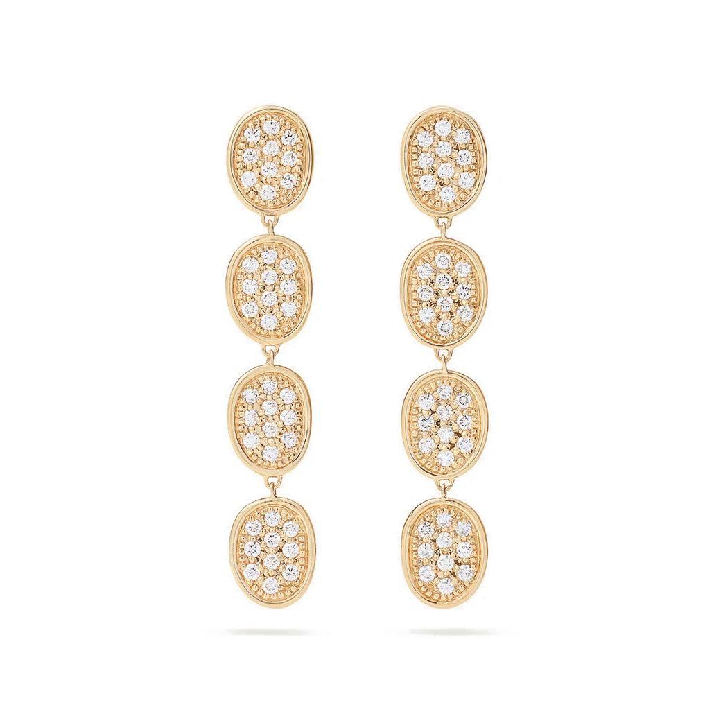 Marco Bicego Lunaria Pave Link Linear Drop Earrings 0